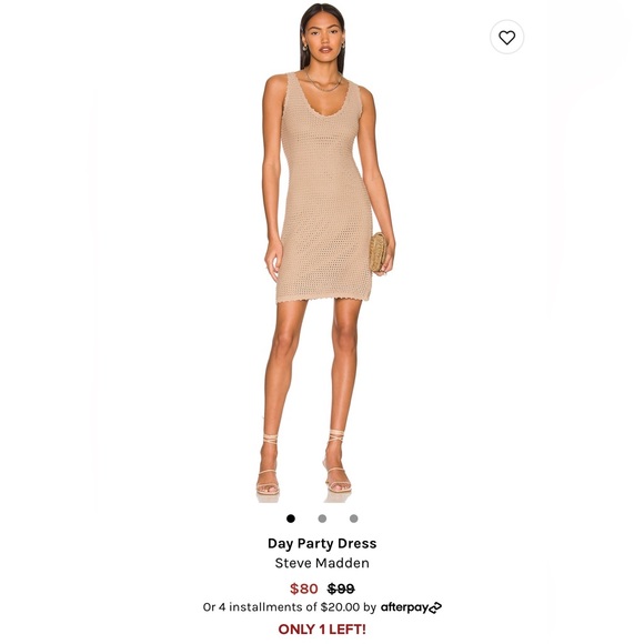 Steve Madden Women’s Day Party Dress. Woven, Tan. Size S. NWT - Picture 2 of 6